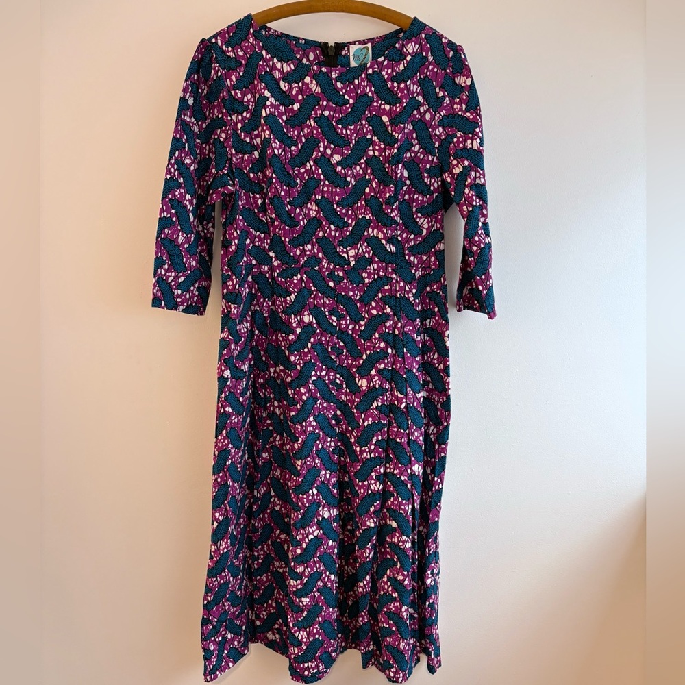 African wax cloth wide-leg jumpsuit